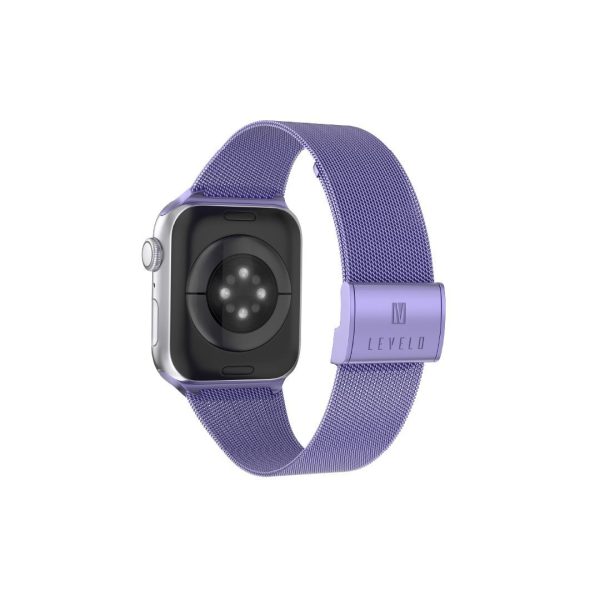 Levelo Double Milanese Watch Strap Apple Watch 38   40   41mm - Lavender Purple Online now