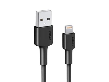 AUKEY Nylon Braided USB-A to Lightning Cable - 0.9m   Black Online