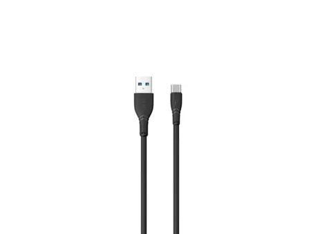 Pawa PVC 3A Data & Quick Charging Type-C Cable 2m 6.5ft - Black on Sale