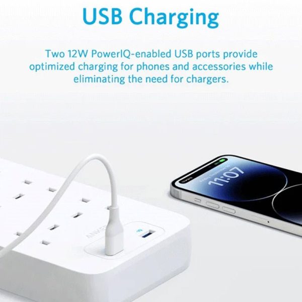 Anker 342 USB Power Strip 8 in 1 - White Online