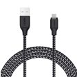 Aukey Braided Nylon USB 2.0 to Micro USB Cable (2m   6.6ft) - Black Hot on Sale