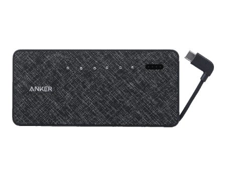 Anker PowerCore+ Metro 10000 with Builtin USBC Cable - Black Fabric Limited Edition Hot on Sale