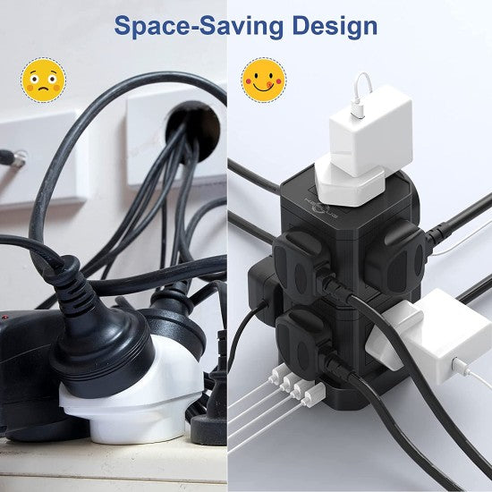 Stacked Multi-purpose Power socket with 2 USB-A Slots & 1 PD 30W USB-C Slot Detachable Discount