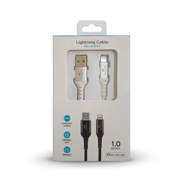 Engage Lightning Mfi Cable 1 Meter - White Online now