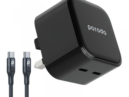 Porodo Super-Fast Dual Wall Charger - Black Discount