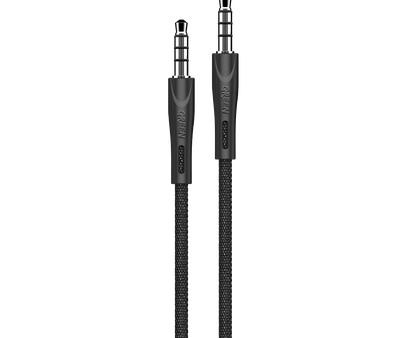 Pawa Braided 3.5 to 3.5 AUX Cable 1.2M - Black Hot on Sale