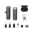 BOYA Smallest wireless microphone, TRS & TRRS & Lightning connector - Black Fashion