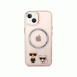 Apple iPhone 14 Plus- Pink Karl Lagerfeld Magsafe PC TPU Case With Ring Cheap