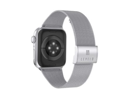 Levelo Double Milanese Watch Strap Apple Watch 38   40   41mm - Silver Discount