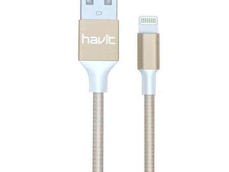 HAVIT HV-CB721X - Lightning USB Cable - Gold Hot on Sale