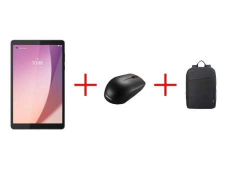 Lenovo Tab M8 (4th Gen) TB-TB300FU Tablet + Lenovo 300 Wireless Compact Mouse + Lenovo B210 Casual Backpack - Bundle Offer For Cheap