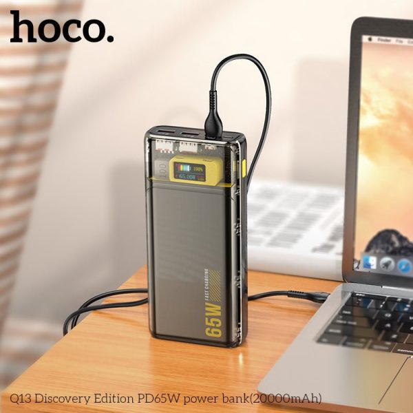 Hoco Q13 20000mAh PD65W LED Digital Display Portable Charging Power Bank Online Sale