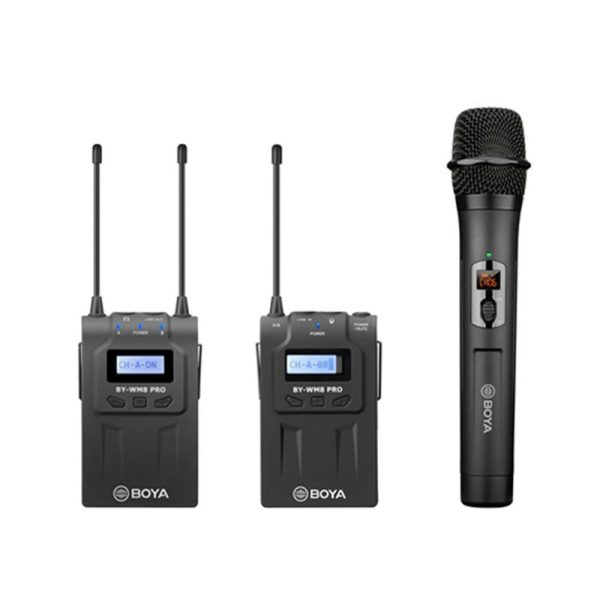 BOYA BY-WM8 PRO-K4 Dual Channel Wireless Mic Kit With BY-WHM8 Handheld And Receiver For Discount