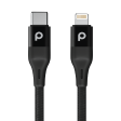 Porodo Braided USB-C to Lightning PD (9V 2.2m) - Black Online Hot Sale