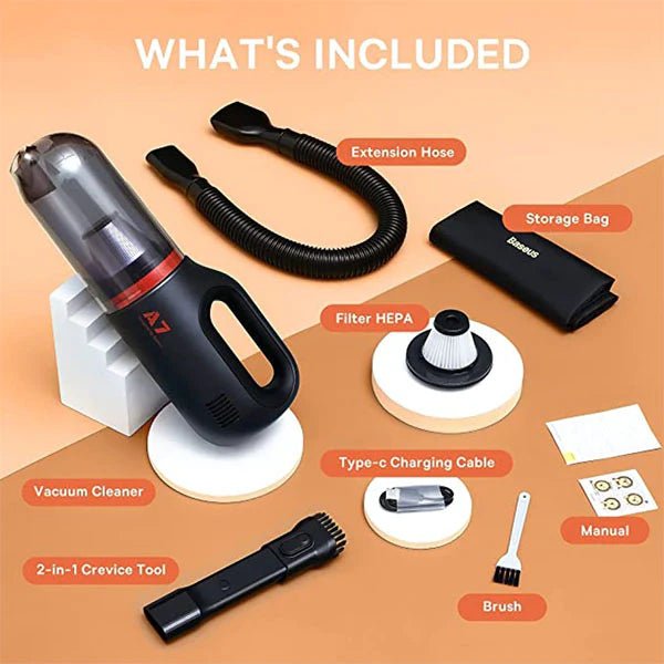 Baseus A7 Cordless Car Vacuum Cleaner – Dark Gray Online now