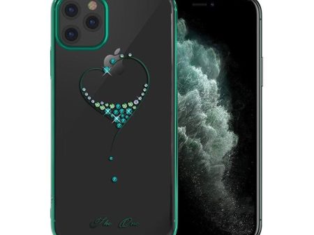 Kingxbar Swarovski Case - iPhone 11 Pro Max   Heart Green Discount