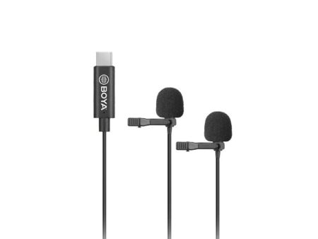 BOYA Dual digital lavalier for Andriod  MAC Windows - Black For Discount