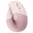 Logitech Lift Vertical Ergonomic Wireless & Blutooth Mouse - Rose For Discount