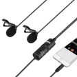 BOYA Dual Mic Lavalier microphone for Smartphones and DSLRs - Black Online