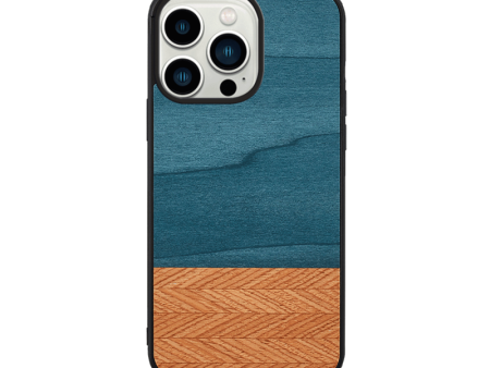 Wooden Case For iPhone 13 Pro - Denim Online now