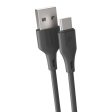 Porodo USB Cable Type-C Connector 3A Durable Fast Charge and Data Cable (1.2m 4ft) - Black Online Hot Sale