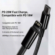 Baseus Tungsten Gold Fast Charging Data Cable - Type-C   Lightning   20W   1 Meter   Black Online Sale