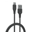 Porodo USB Cable Type-C Connector 3A Durable Fast Charge and Data Cable (2m 3A) - Black Online