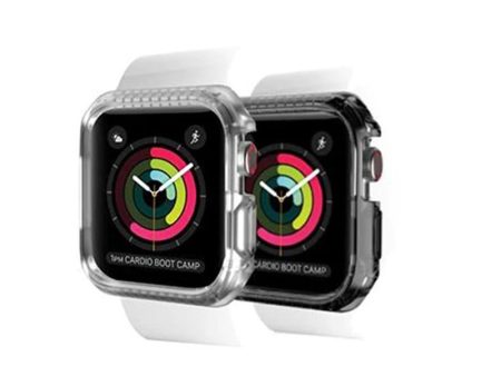 Itskins Spectrum Bumper Case - 44mm   Apple Watch 4   Smoke & Clear - Pack of 2 Supply