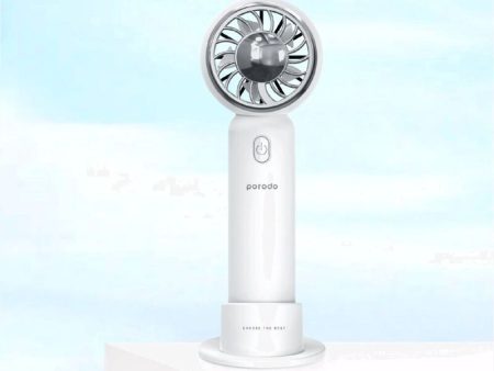 Porodo Lifestyle Portable Handheld Turbo Cooling Fan - White For Sale