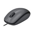 Logitech M100 USB Wired Mouse - Black Fashion