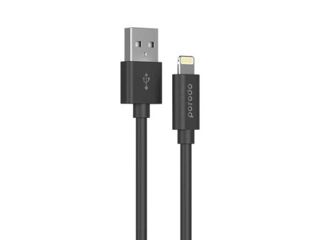 Porodo PVC Lightning Cable 1.2m - Black Hot on Sale