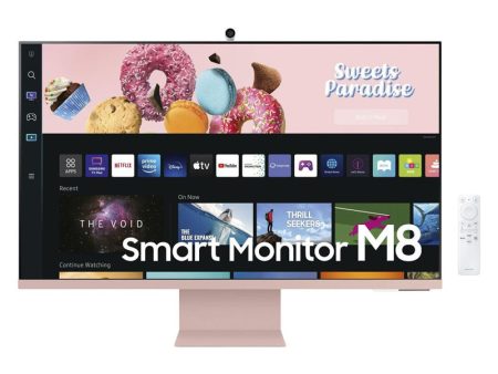 Samsung LS32BM80PUMXUE M8 Smart Monitor - 32.0  VA 4K UHD   4ms   USB-C   Micro-HDMI   Wi-Fi   Bluetooth   Pink - Monitor Online