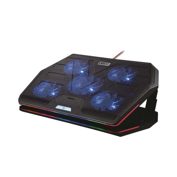 Porodo Gaming Cooling Pad - Multi Fan   Black on Sale