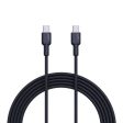 AUKEY Nylon Braided USB-C to USB-C Cable - 1m   Black Discount