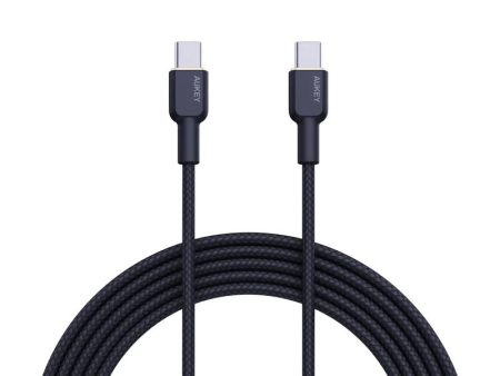 AUKEY Nylon Braided USB-C to USB-C Cable - 1m   Black Discount