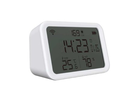 Porodo Lifestyle WiFi Smart Clock Ambience Sensor - White For Discount