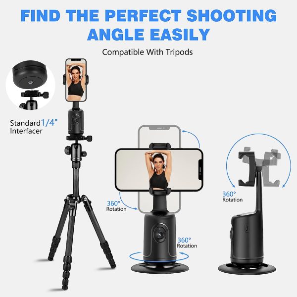 Yesido Auto Face Tracking Tripod Phone Camera Mount Holder – Black Sale