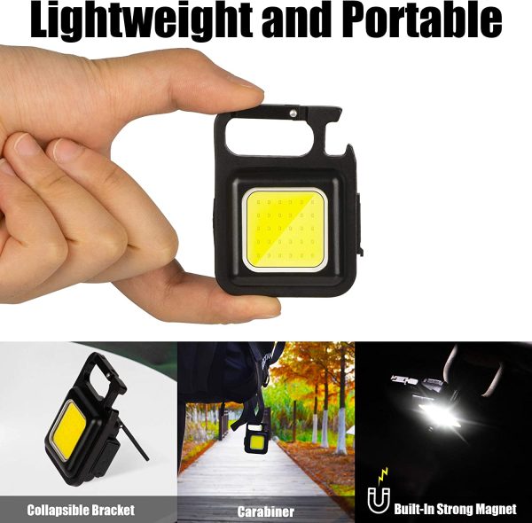 Cob Rechargeable Keychain Light For Fishing, Walking And Camping For Discount