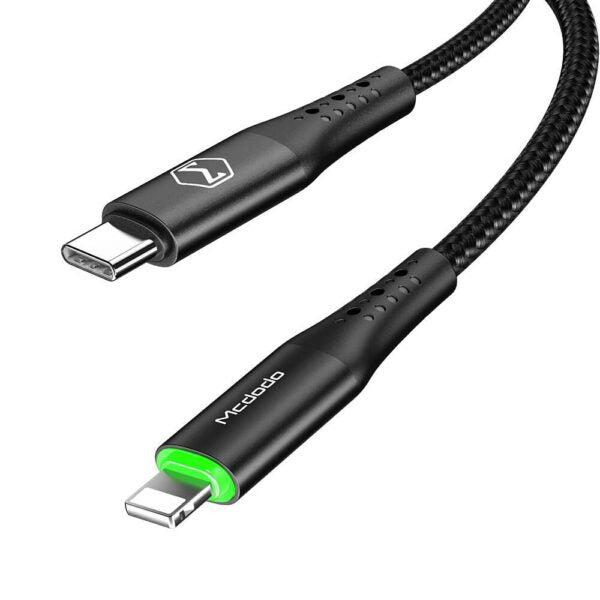 Mcdodo 36W Stronger SR LED Auto Power Off PD Lightning To Type C Cable 1.8M - Black Hot on Sale