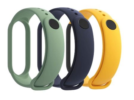 Mi Smart Band 5 Strap Navy Blue Yellow Mint Green - Pack Of 3 Supply