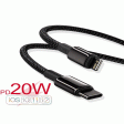 Baseus Tungsten Gold Fast Charging Data Cable - Type-C   Lightning   20W   1 Meter   Black Online Sale