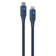 Porodo Braided USB-C to Lightning PD (9V 2.2m) - Blue Fashion