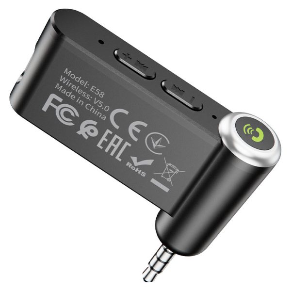 Hoco E58 Aux Wireless Receiver - 3.5 mm   140mAh   Black For Discount