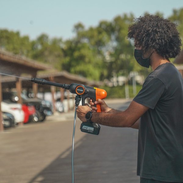 Porodo 4000mAh Portable Car Wash Machine - Black   Orange Hot on Sale