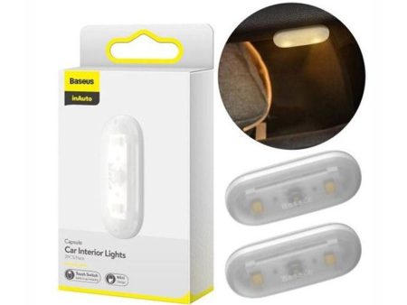 Baseus Capsule Car Interior Lights - White - Pack of 2 Online now