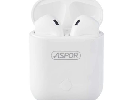 Aspor A616 TWS Bluetooth Earphone - Bluetooth   10 Meters   White Cheap