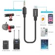 BOYA BY-K1 3.5mm TRS Male Adapter Cable - 3.5mm   ‎Lightning - Black on Sale