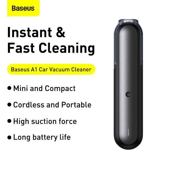 Baseus A1 Car Vacuum Cleaner - 4000PA   Type-C   Black Online