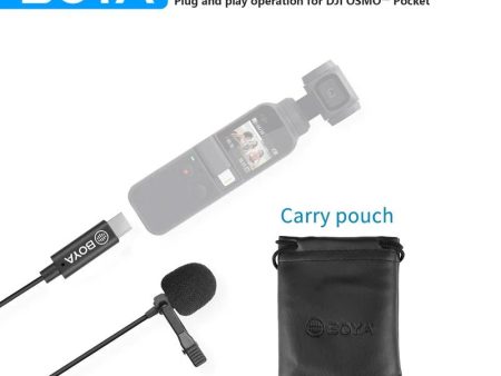 BOYA Lavalier mic dedicated for DJI OSMO POCKET V1, V2 - Black on Sale