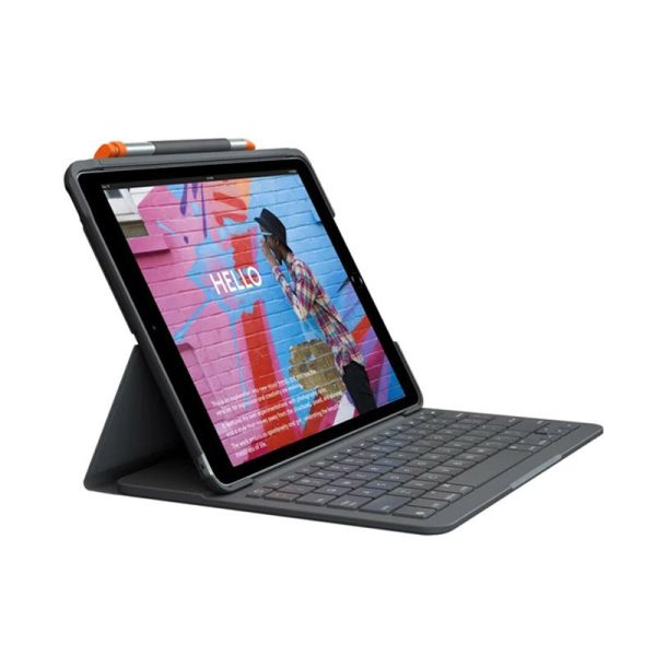 Logitech Slim Folio for iPad 7th Generation, Arabic - Graphite Online Sale